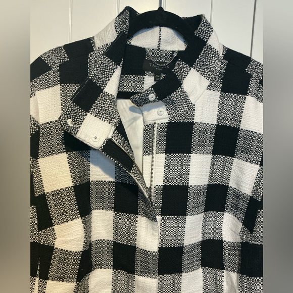 Talbots Woman Black White Buffalo Plaid Jacket 20W - Picture 5 of 6